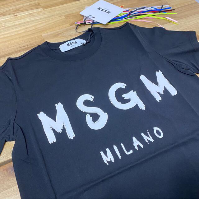 新品　MSGM レディース　ロゴTシャツ　半袖　ブラック　黒　エムエスジーエム
