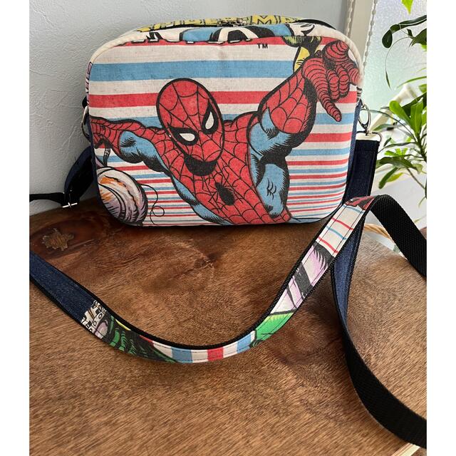 スパイダーマン ビンテージシーツ ハンドメイド リメイク ショルダーバッグの通販 by yuy's shop｜ラクマ