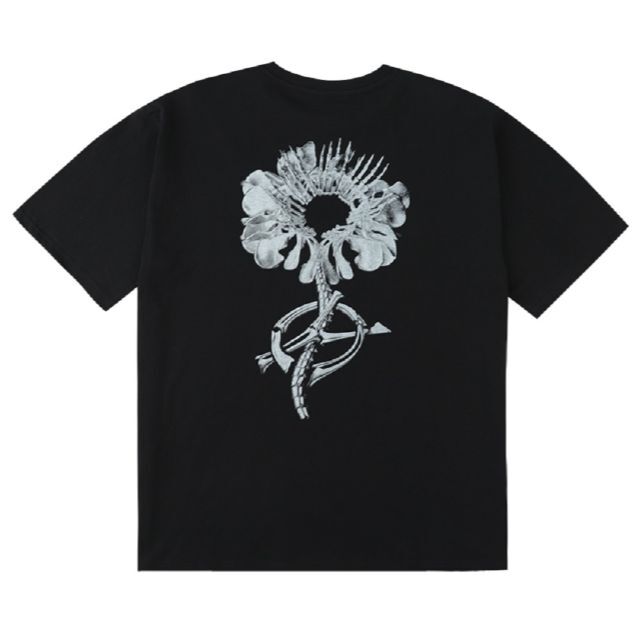 最終値下げOY(オーワイ) BONE FLOWER LOGO Tシャツ ブラック