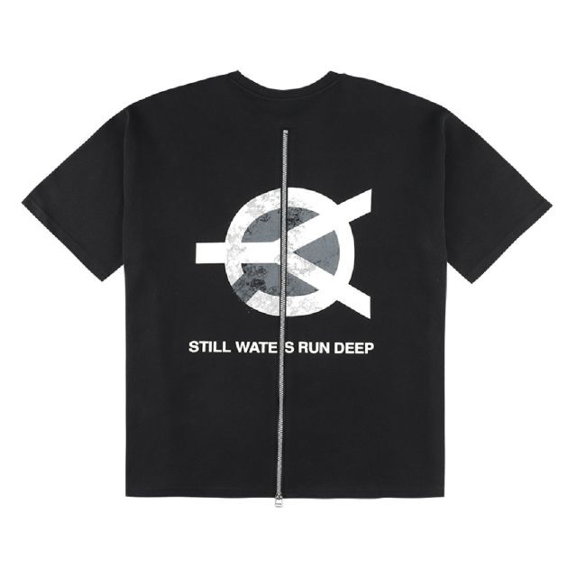 OY(オーワイ) WAVE LOGO ZIPPER Tシャツ ブラック