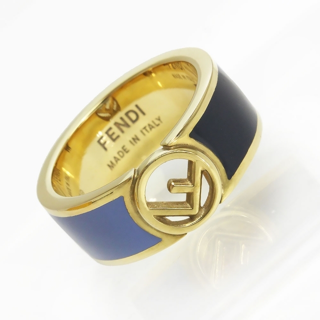 フェンディ エフ イズ フェンディ リング 指輪 M #14号 ブルー（美品） | フリマアプリ ラクマ