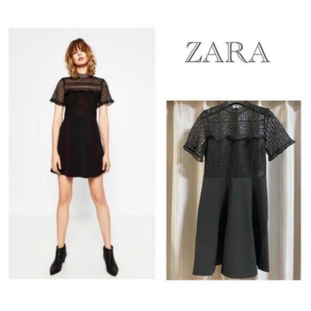 Zara Zara 黒 レース ワンピースxsの通販 By Mimimi S Shop ザラならラクマ