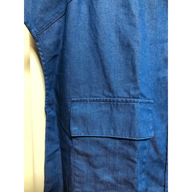 GU(ジーユー)の新品　GU コットンダブルポケットシャツ　ブルー　デニムシャツ　M レディースのトップス(シャツ/ブラウス(半袖/袖なし))の商品写真