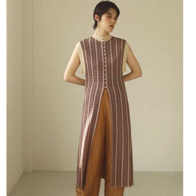ロングワンピース/マキシワンピースtodayful   jacquard knit dress