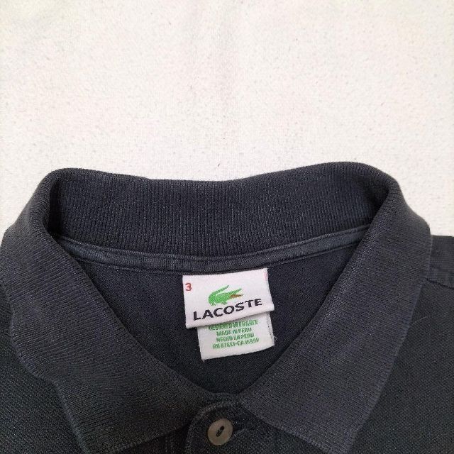 LACOSTE ラコステ ポロシャツ　フランス製　ブラック　定番　90s