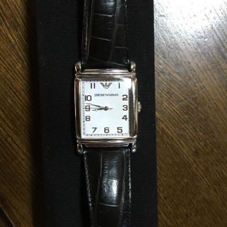 エンポリオアルマーニ(Emporio Armani)の正規品✨腕時計⌚️EA黒革ベルト(レザーベルト)