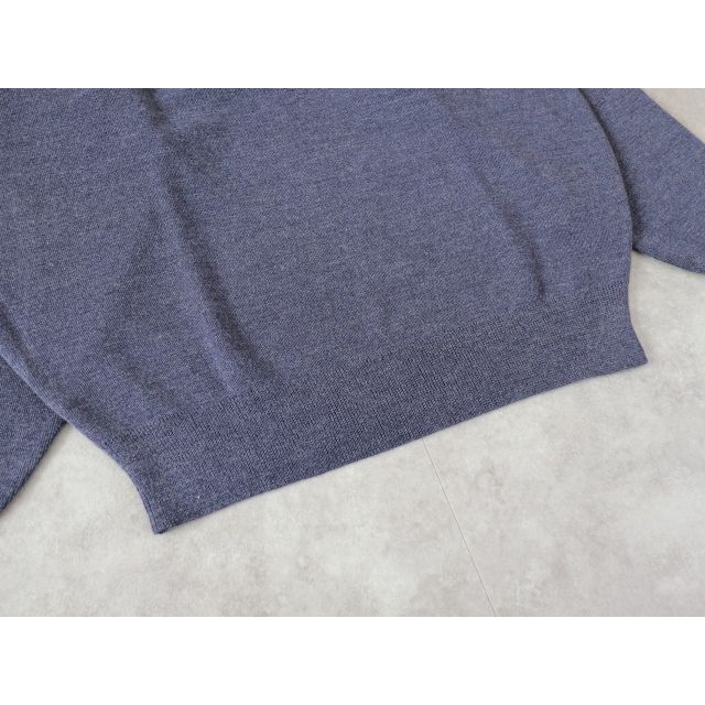 LiSS / washable mockneck knit - 杢navy