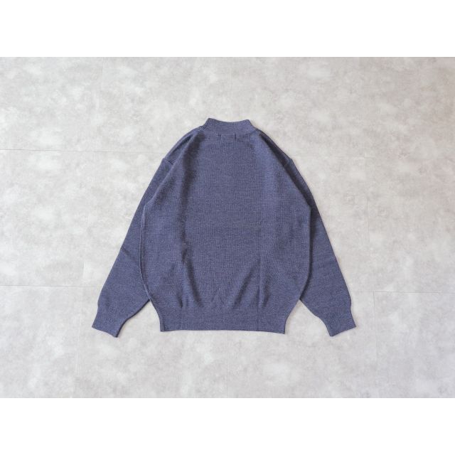 LiSS / washable mockneck knit - 杢navy