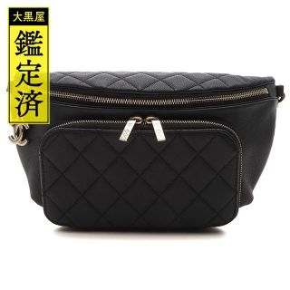 シャネル(CHANEL)のシャネル マトラッセウエストバッグ ブラック×GP キャビア【430】(ボディバッグ/ウエストポーチ)