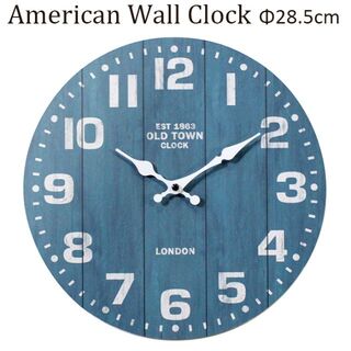 ウォールクロック 時計 (ロンドン 52588) ブルー 見やすい 壁掛け時計(掛時計/柱時計)