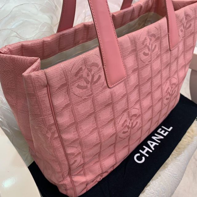 ☆美品☆CHANEL シャネル ニュートラベルライン トートバッグMM ピンク