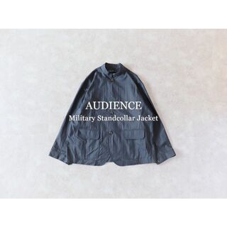 アップスケイプオーディエンス(Upscape Audience)のAudience / グリストーンWミリタリースタンドジャケット - navy(ミリタリージャケット)
