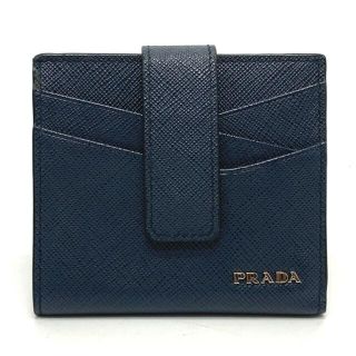 プラダ(PRADA)の美品 プラダ 2MC063 ロゴ 札入れ カードケース 財布 サフィアーノレザー(折り財布)