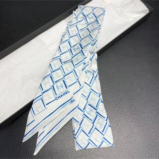 シャネル バンダナ/スカーフ(レディース)（ブルー・ネイビー/青色系 