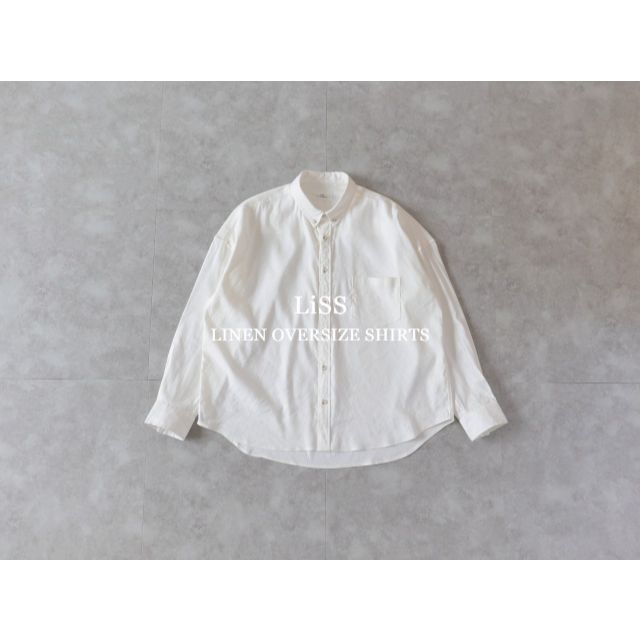 LiSS / LINEN OVERSIZE SHIRTS - white/M写真8-10枚目