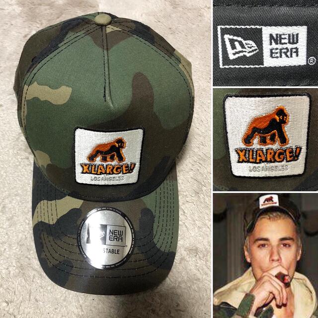 ジャスティンビーバー着用 X-LARGE × NEW ERA カモフラ キャップキャップ