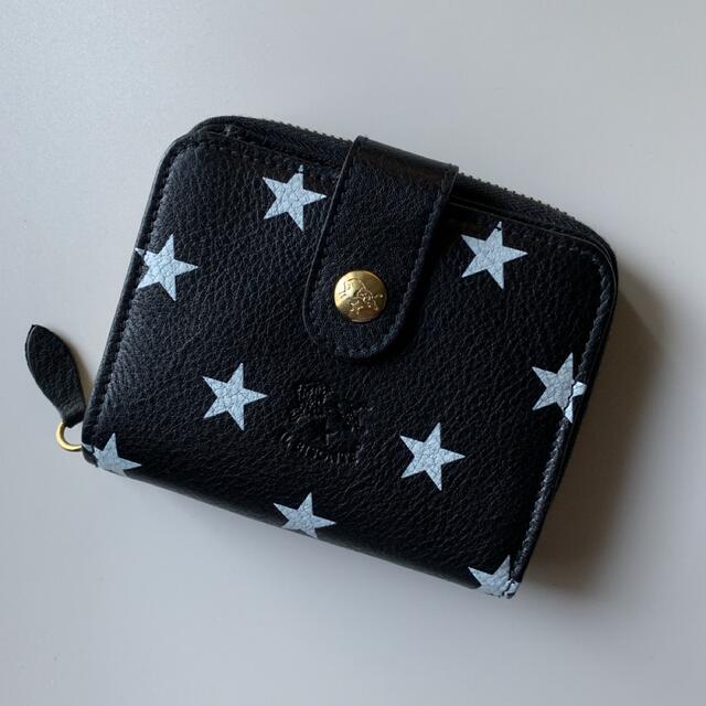 新品】イルビゾンテ 二つ折り財布 ラウンドジップ ブラック 星形