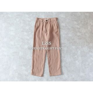 LISS - LiSS / LINEN STRAIGHT PANTS - beige/M