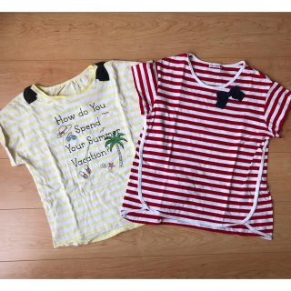 ブランシェス(Branshes)の半袖ボーダートップス　2枚セット　150cm ブランシェス・ベルメゾン(Tシャツ/カットソー)