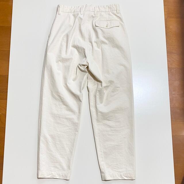 stein WIDE TAPERED TROUSERS - ホワイト