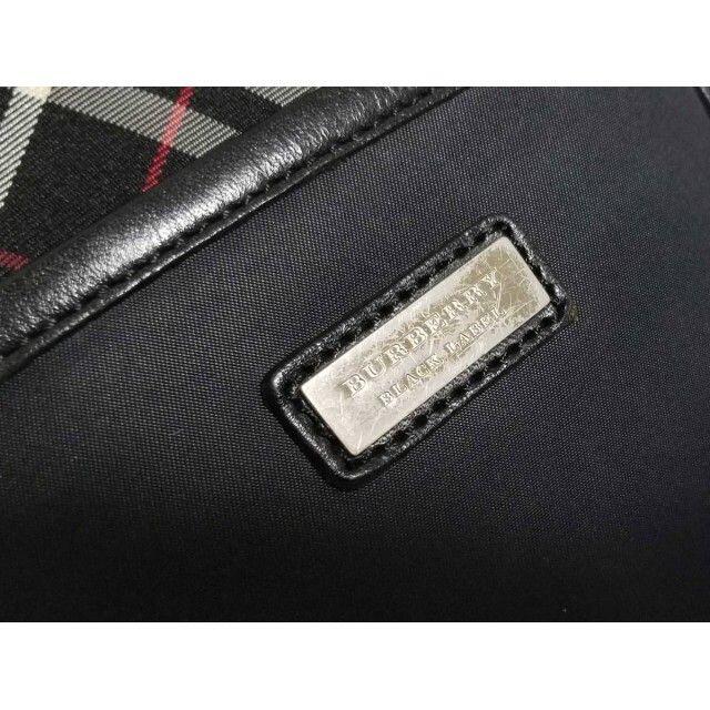 BURBERRY BLACK LABEL(バーバリーブラックレーベル)のバーバリー ブラックレーベル ボディバッグ ウエストバッグ ブラック チェック メンズのバッグ(ボディーバッグ)の商品写真