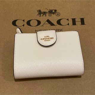 コーチ(COACH)のラスト1 コーチ　新品　折財布　ホワイト系　白(財布)