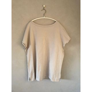 ムジルシリョウヒン(MUJI (無印良品))の無印良品　天竺フレンチスリーブTシャツ　グレージュ　 X L(Tシャツ(半袖/袖なし))