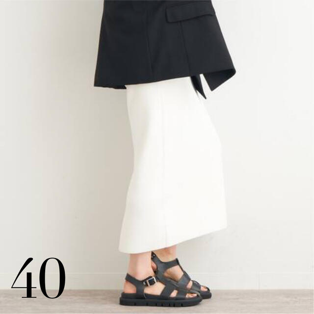 【新品・タグ付】FRAMeWORK ミラノリブタイトスカート 40 ホワイト