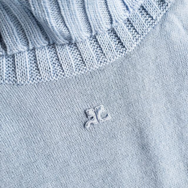 タートルネ╋ Courreges タートルネック ニット 9R ブルーの通販 by ...