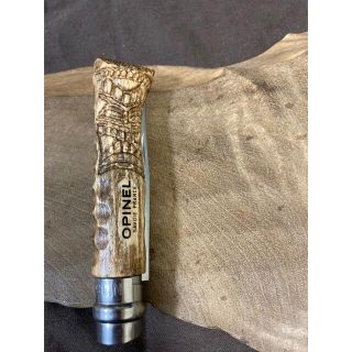 オピネル(OPINEL)のオピネル　Ｎｏ.8 カスタムハンドル　トーテムポール　キャンプナイフ(調理器具)