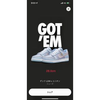 ナイキ(NIKE)の値下げ　NIKE ユニオン × ナイキ ダンク ロー パスポートパック (スニーカー)