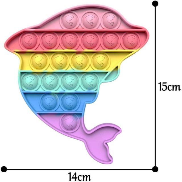 プッシュポップバブル　イルカ　シリコン　知育玩具　プチプチおもちゃ指先 キッズ/ベビー/マタニティのおもちゃ(知育玩具)の商品写真
