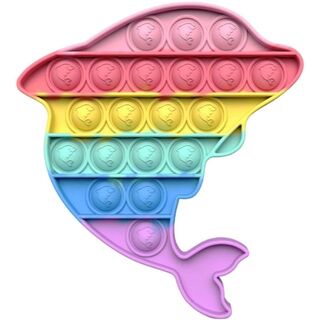 プッシュポップバブル　イルカ　シリコン　知育玩具　プチプチおもちゃ指先(知育玩具)