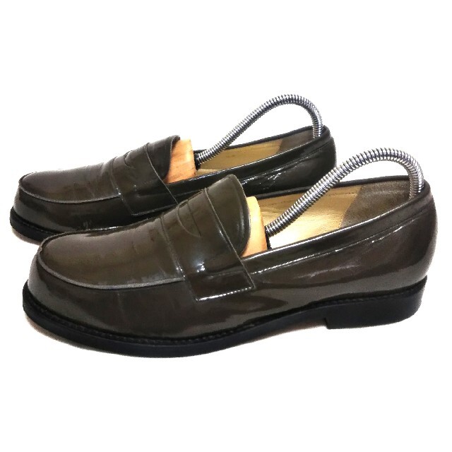 します⒱ comme des garcons レザー エナメル ストラップ シューズ