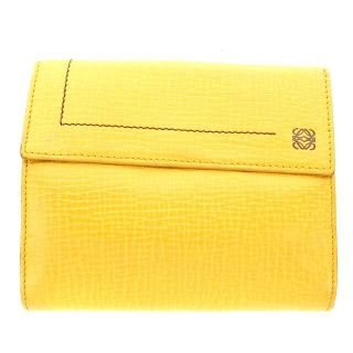 ロエベ(LOEWE)のロエベ LOEWE 財布 二つ折り 小銭入れ レザー ロゴ 黄 イエロー(財布)