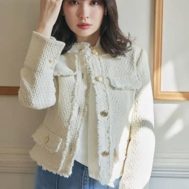 Her lip to(ハーリップトゥ)のHer lip to Spring Tweed Jacket レディースのジャケット/アウター(ノーカラージャケット)の商品写真