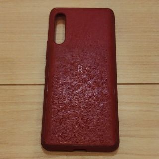 ラクテン(Rakuten)のRakuten Hand 純正 レザー ケース 赤 RED(Androidケース)