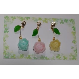 【ハンドメイド】maskチャーム 薔薇 セット販売(チャーム)