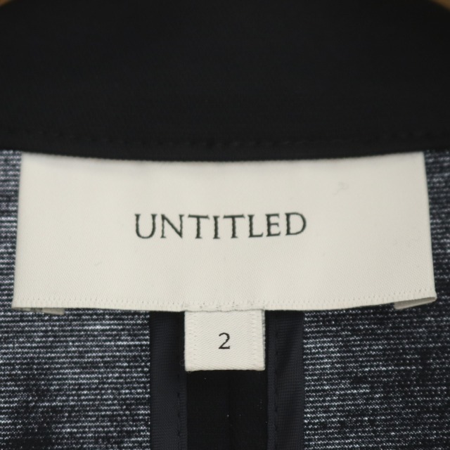 UNTITLED(アンタイトル)のアンタイトル UNTITLED ノーカラージャケット ボタンレス 2 黒 レディースのジャケット/アウター(その他)の商品写真