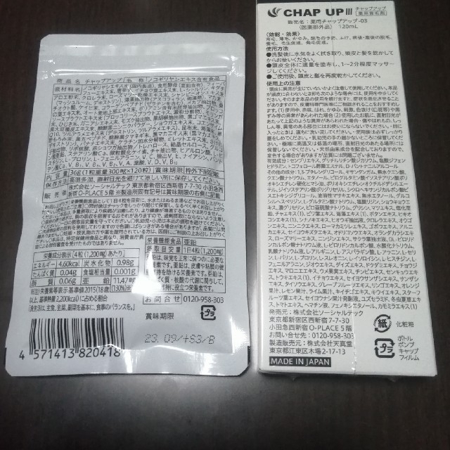 薬用 チャップアップ CHAPUP 育毛ローション 120ml +サプリメント