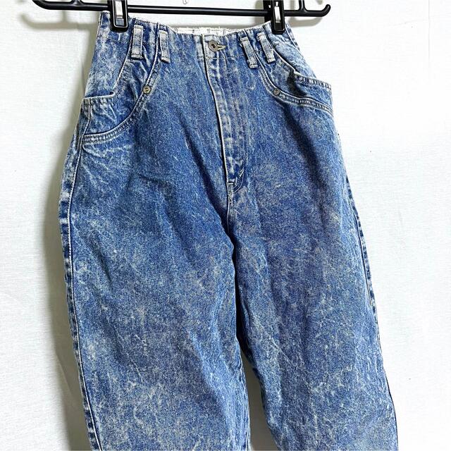 80's 90's ヴィンテージ☆ケミカルウォッシュ テーパードデニムパンツ