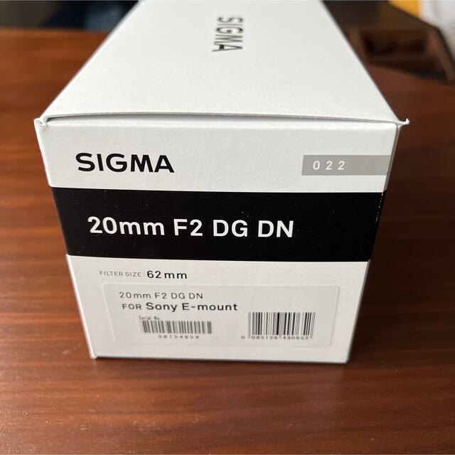 SIGMA(シグマ)のSIGMA 20mm F2 DG DN   SONY ソニー　FE Eマウント スマホ/家電/カメラのカメラ(レンズ(単焦点))の商品写真