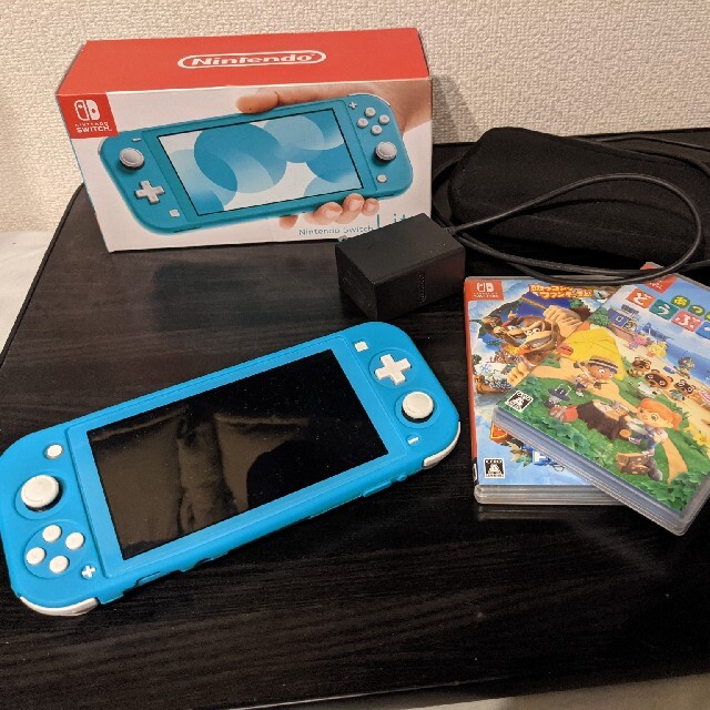 ほぼ新品　任天堂スイッチライト　ターコイズ　動物の森　セット　switch