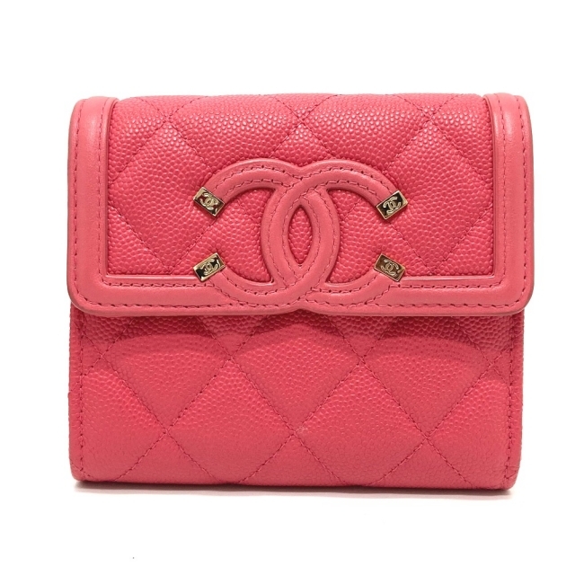 シャネル CHANEL マトラッセ AP0375 CC フィリグリー 中長財布 3つ折り