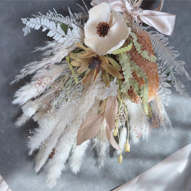 バンクシア&ココフラワーwhite natural bouquet