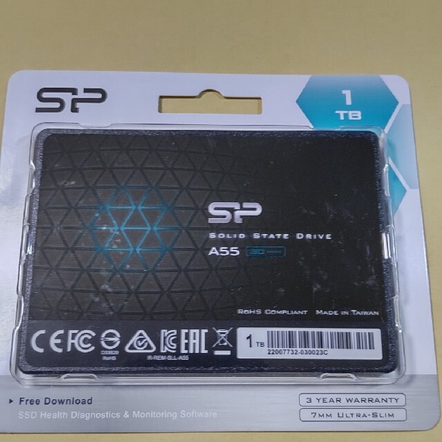 SPJ001TBSS3A55B SiliconPower SSD 1TB スマホ/家電/カメラのPC/タブレット(PC周辺機器)の商品写真