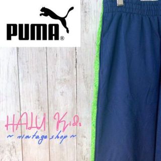 プーマ(PUMA)のPUMA プーマ スポーツウェア ジャージ キッズ 紺 緑 L 古着(その他)