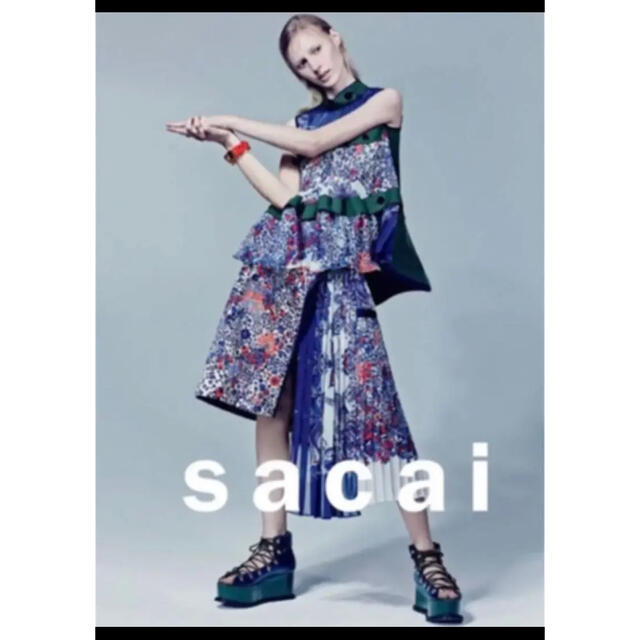 sacai(サカイ)の【美品】sacai アシンメトリースカート　コレクション　ランウェイピース レディースのスカート(ひざ丈スカート)の商品写真