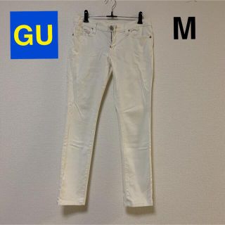 ジーユー(GU)のGU レディース ホワイト　パンツ  ボトムス  M(デニム/ジーンズ)