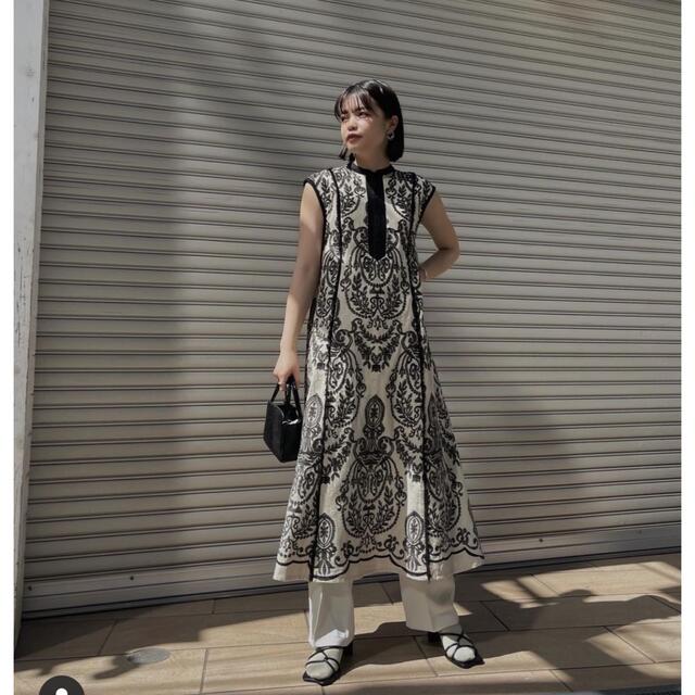 ヤマト工芸 ameri DAMASK EMBROIDERY LINEN DRESS - crumiller.com